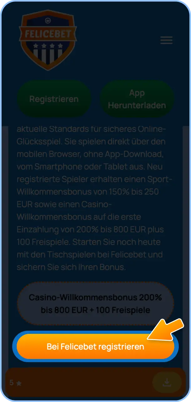 Registriere und verifiziere Dein persönliches Spielerkonto unkompliziert bei Felicebet.